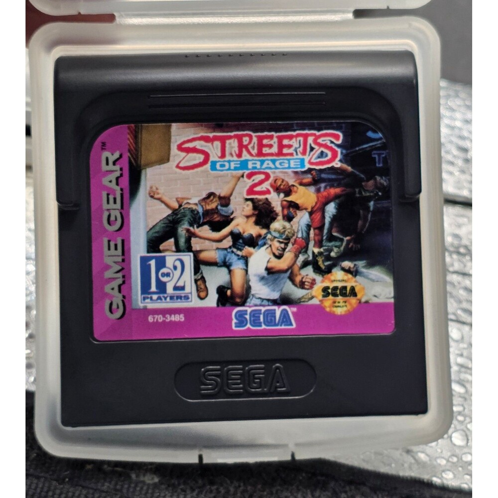 Sega Game Gear Streets of Rage 2 Authentic Game Cartridge Tested Working w/ Case